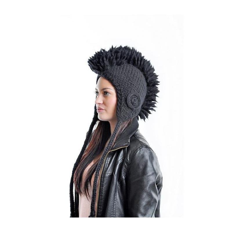 Mohawk hat - Čepice černá 